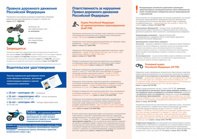 Мотобезопасность - МБОУ Калининская СОШ Цимлянского района Ростовской области